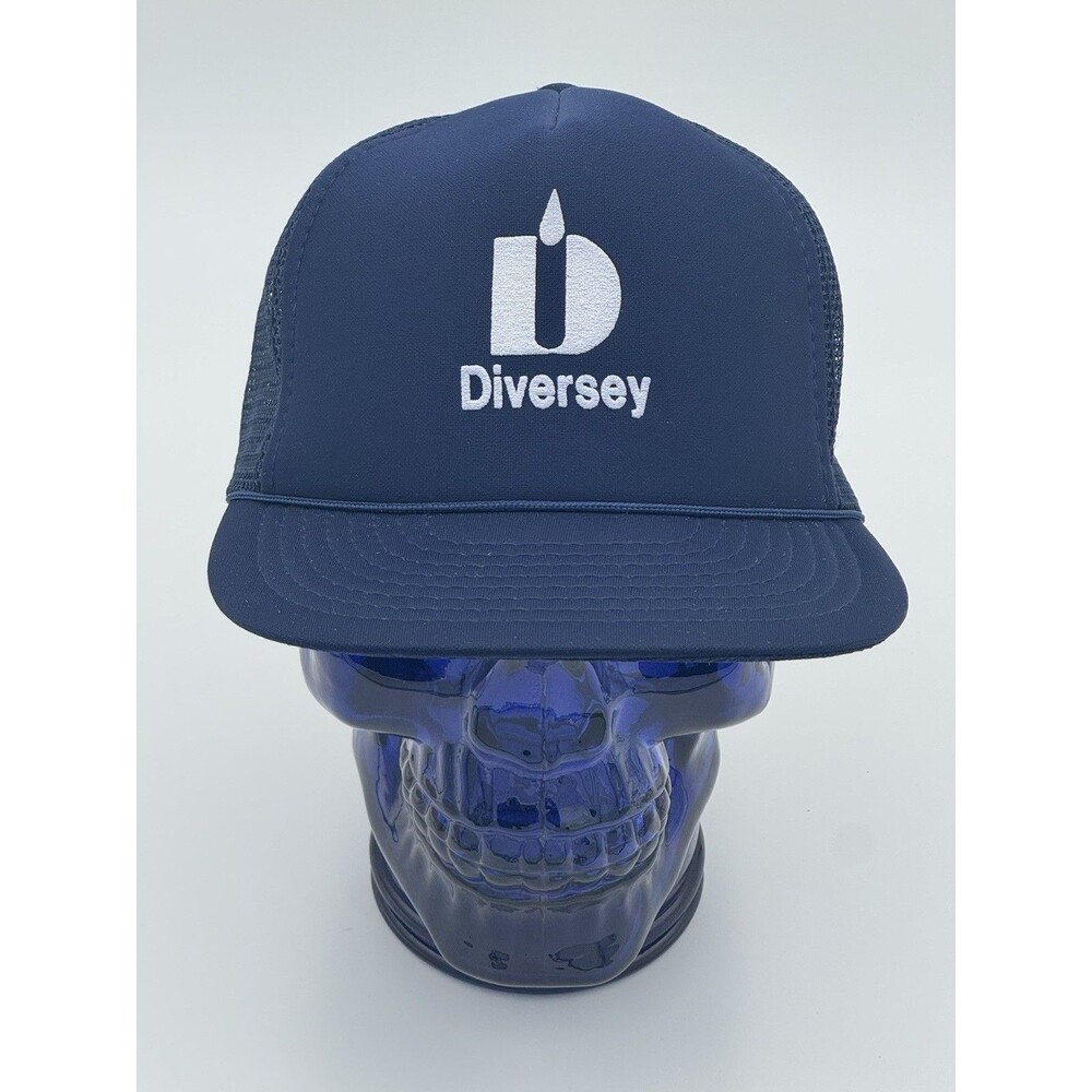 Vtg Diversey Hat Mesh Snapback Rope Trucker Promo Logo Cap 90s Speedway Brand